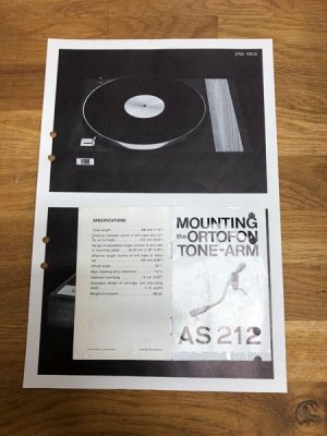 SÅLD Beg. ERA MK6 med Ortofon AS-212