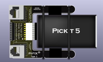 PIFIX adapter and holder for PICKIT 4 and PICKIT5